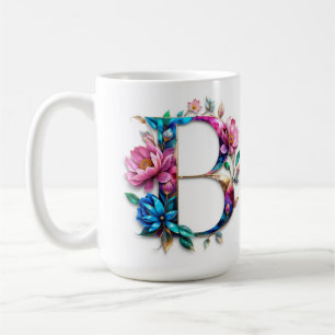 Kaffeemaschine mit Blumenbezug B. Tasse