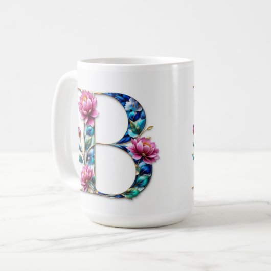 Kaffeemaschine mit Blumenbezug B. Tasse (Vorderseite Links)