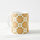 Kaffeemaschine mit ockerfarbenem Design Tasse (Vorderseite Links)