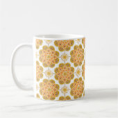 Kaffeemaschine mit ockerfarbenem Design Tasse (Links)