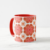 Kaffeemaschine mit roter und brauner Tasse (Vorderseite Links)