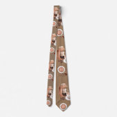 Kaffeemaschine mit Wasserfarbe braun Krawatte (Rückseite)