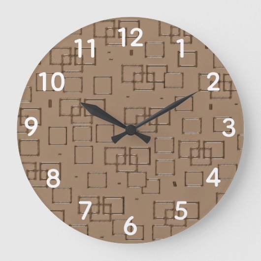 Kaffeemaschine Muster Große Wanduhr (Vorderseite)