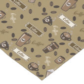 Kaffeemaschine Muster Light Brown Table Runner Kurzer Tischläufer (Ecke)