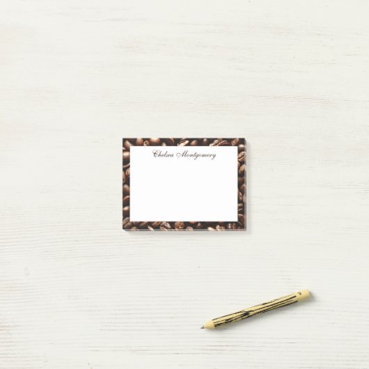 Kaffeemaschine Muster Personalisiert Post-it Klebezettel (Auf Schreibtisch)