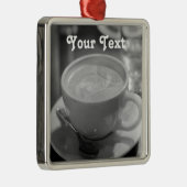 Kaffeemaschine Personalisiert Silbernes Ornament (Rechts)