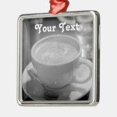 Kaffeemaschine Personalisiert Silbernes Ornament (Links)