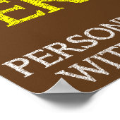 Kaffeemaschine personifiziert lustiges Plakatzeich Poster (Ecke)