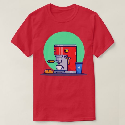 Kaffeemaschine Pod Brot Tasse und Cup T-Shirt (Design vorne)