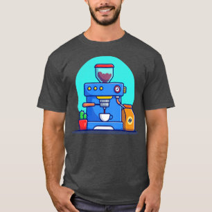 Kaffeemaschine Pod mit Tasse Kaffeepack und Kaktus T-Shirt
