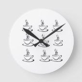 Kaffeemaschine Runde Wanduhr (Vorderseite)