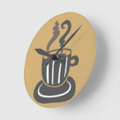 Kaffeemaschine Runde Wanduhr (Winkel)
