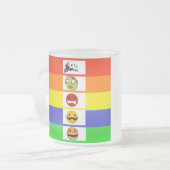 Kaffeemaschine Stimmungsmesser - Cartoon Mattglastasse (Vorderseite Links)