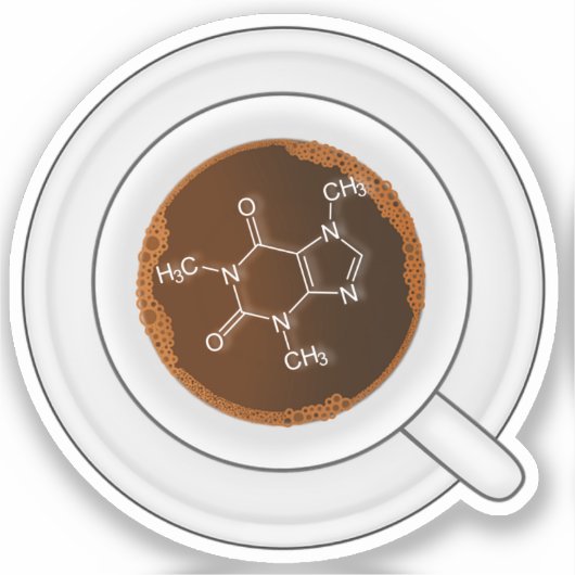 Kaffeemaschine (Struktur) Kaffeebecher Aufkleber (Vorderseite)