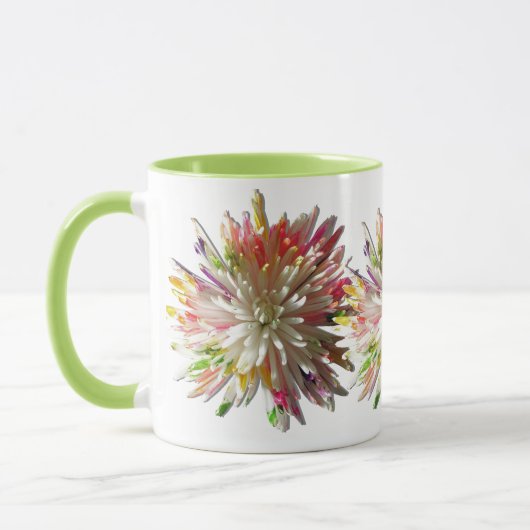 Kaffeemaschine - Tasse aus weißgestrichenen Spinne (Links)