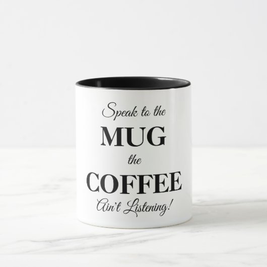 Kaffeemaschine Tasse mit Funny Message (Zentrum)