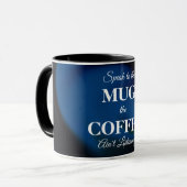 Kaffeemaschine Tasse mit Funny Message (Vorderseite Links)