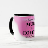 Kaffeemaschine Tasse mit Funny Message (Vorderseite Links)