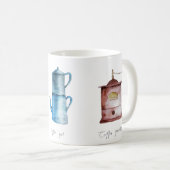 Kaffeemaschine, Topf und Perkolator Kaffeetasse (VorderseiteRechts)
