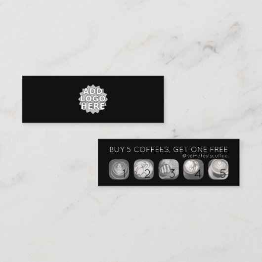 Kaffeemaschine Treuekarte (Vorne/Hinten)