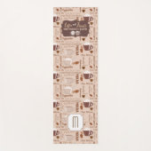 Kaffeemaschine und Friends Pattern Monogram Yogamatte (Vorderseite)