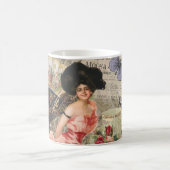 Kaffeemaschine Viktorianische Frau Rosa Klasse Kaffeetasse (Mittel)