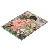 Kaffeemaschine Viktorianische Frau Rosa Klasse Notizblock (Linke Seite)