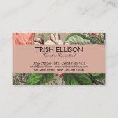 Kaffeemaschine Viktorianische Frau Rosa Klasse Visitenkarte (Rückseite)