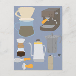 Kaffeemaschinen Feiertagspostkarte
