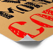 Kaffeemaschinen mit Montag lustiges Plakatzeichen Poster (Ecke)