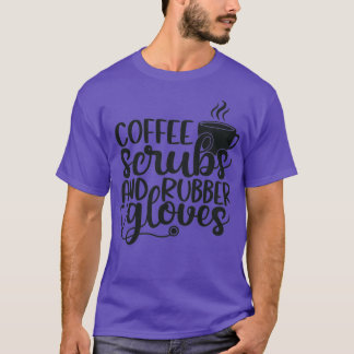 Kaffeemaschinen und Gummihandschuhe, lustiges Gesc T-Shirt
