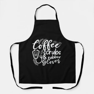Kaffeemaschinen und Gummihandschuhe Schürze