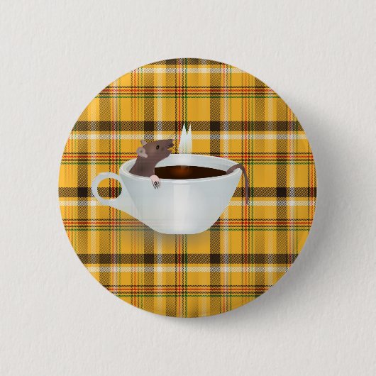 Kaffeemaulwurf Button (Vorderseite)