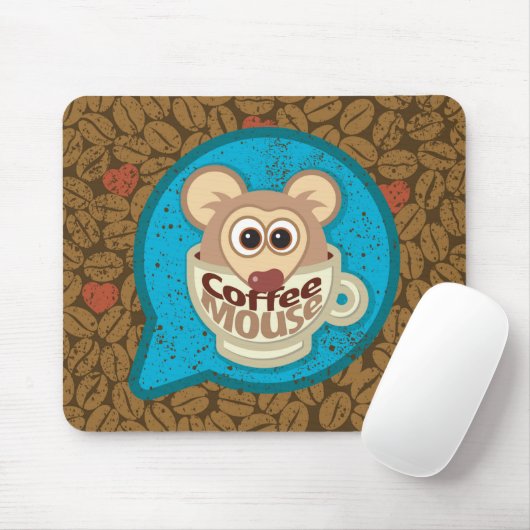Kaffeemaus Mousepad (Mit Mouse)