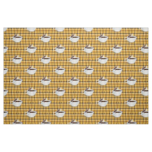 Kaffeemäuse Stoff (Fat Quarter (45,7 x 55,9 cm))