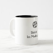 Kaffeemeditation Zweifarbige Tasse (Vorderseite Links)