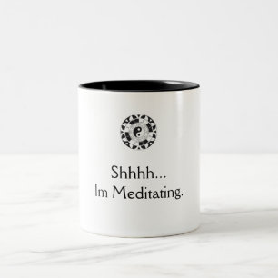 Kaffeemeditation Zweifarbige Tasse