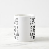 Kaffeemenschen und traurige Menschen fühlen sich w Kaffeetasse (Mittel)