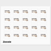 Kaffeemodus Minimal-Typografie Quadratischer Aufkleber (Blatt)