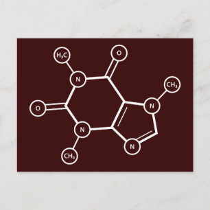 Kaffeemolekül (Farbe anpassbar) Postkarte
