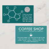 Kaffeemolekül (Farbe anpassbar) Treuekarte (Vorne/Hinten)