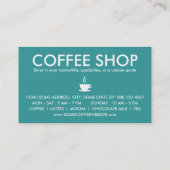 Kaffeemolekül (Farbe anpassbar) Treuekarte (Rückseite)