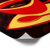 KAFFEEMOMENT / Roter Gelber Kaffee-Cup und Coffeep Poster (Ecke)