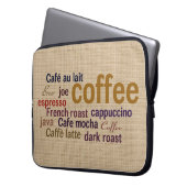 Kaffeemonde Laptop-Sieb Laptopschutzhülle (Vorderseite Links)