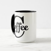 Kaffeemongramm-Tasse Tasse (Vorderseite Links)