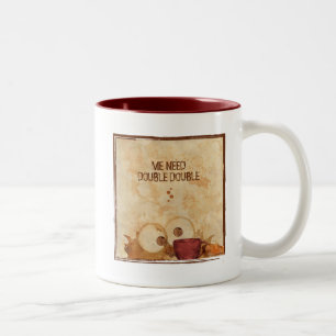 Kaffeemonster - Doppel-Kaffee-Tasse Zweifarbige Tasse