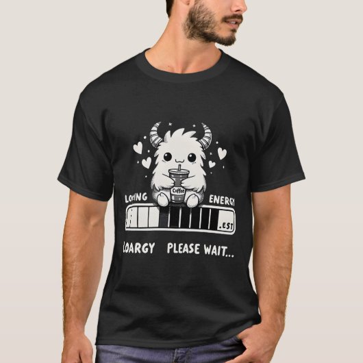 Kaffeemonster: Energie laden T-Shirt (Vorderseite)
