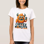 Kaffeemonster - Funny Morning Stimmung T-Shirt (Vorderseite)