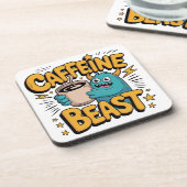 Kaffeemonster Getränkeuntersetzer (Linke Seite)