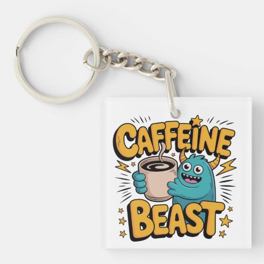 Kaffeemonster Schlüsselanhänger (Vorderseite)